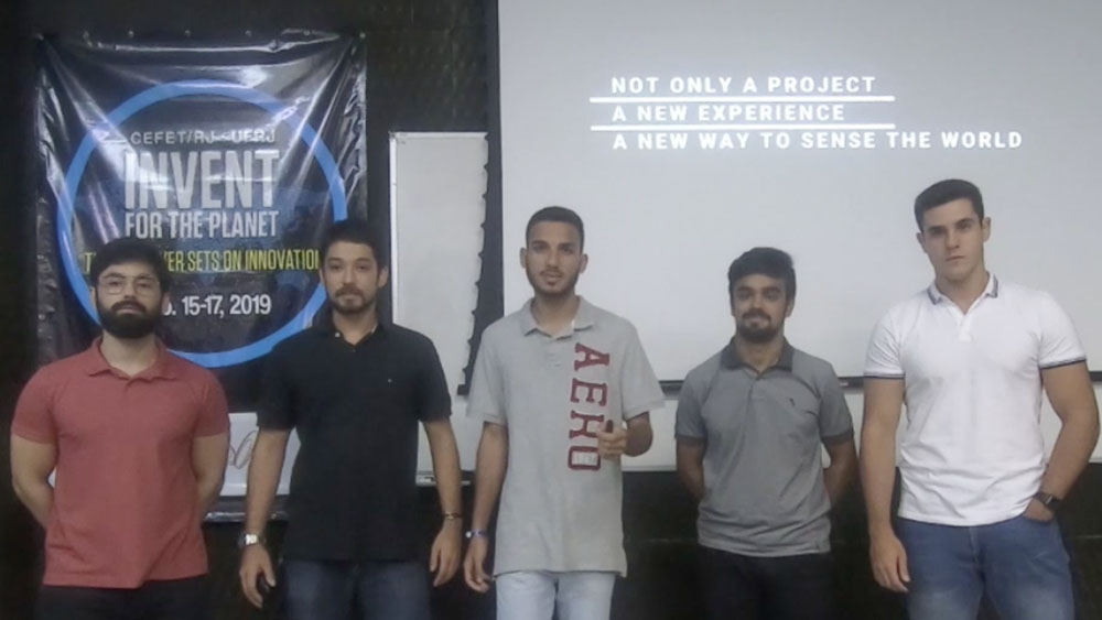 The winning team from Brazil Invent for the Planet 2019 event. 